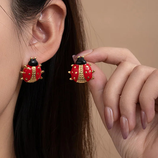 Ladybug Love Studs