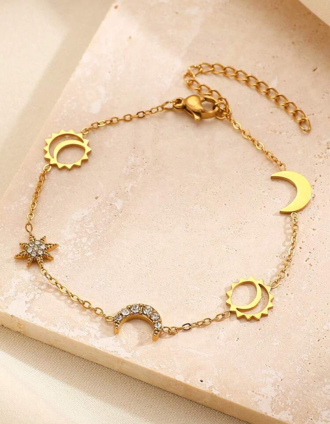 Moon & Star Charm Bracelet
