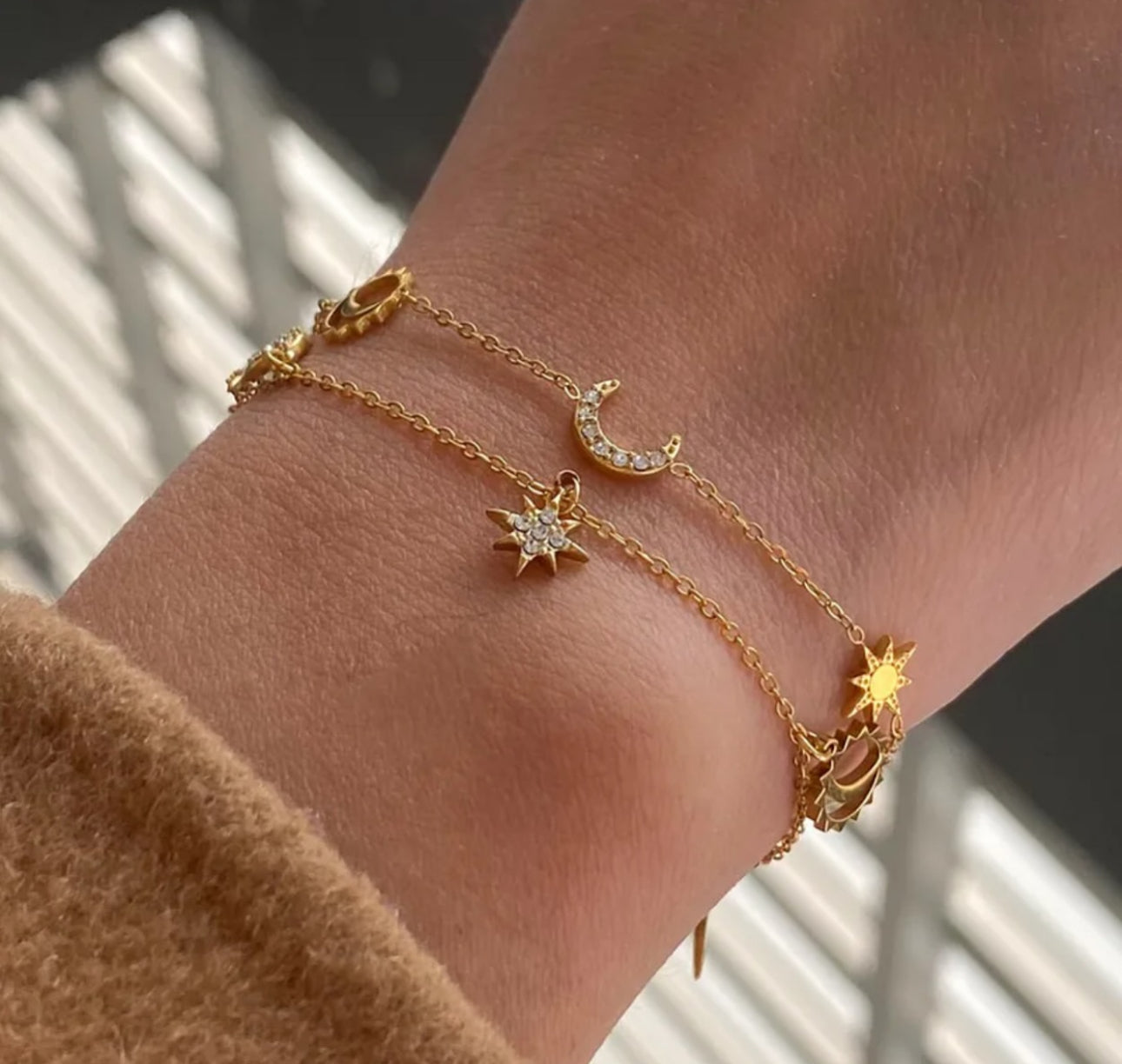 Moon & Star Charm Bracelet