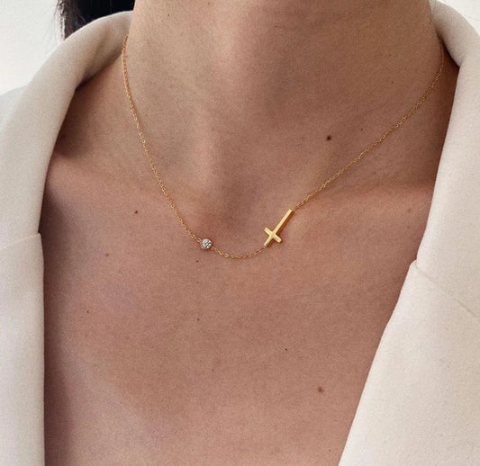 Rhinestone Cross Pendant Necklace