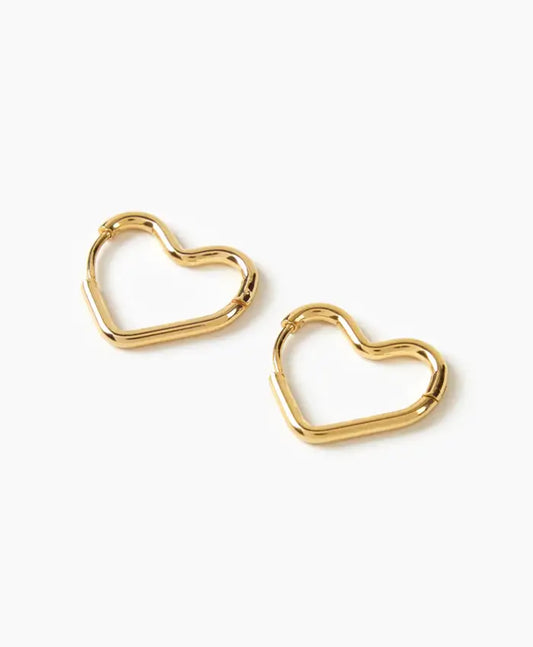 Hollow Love Hoop Earrings