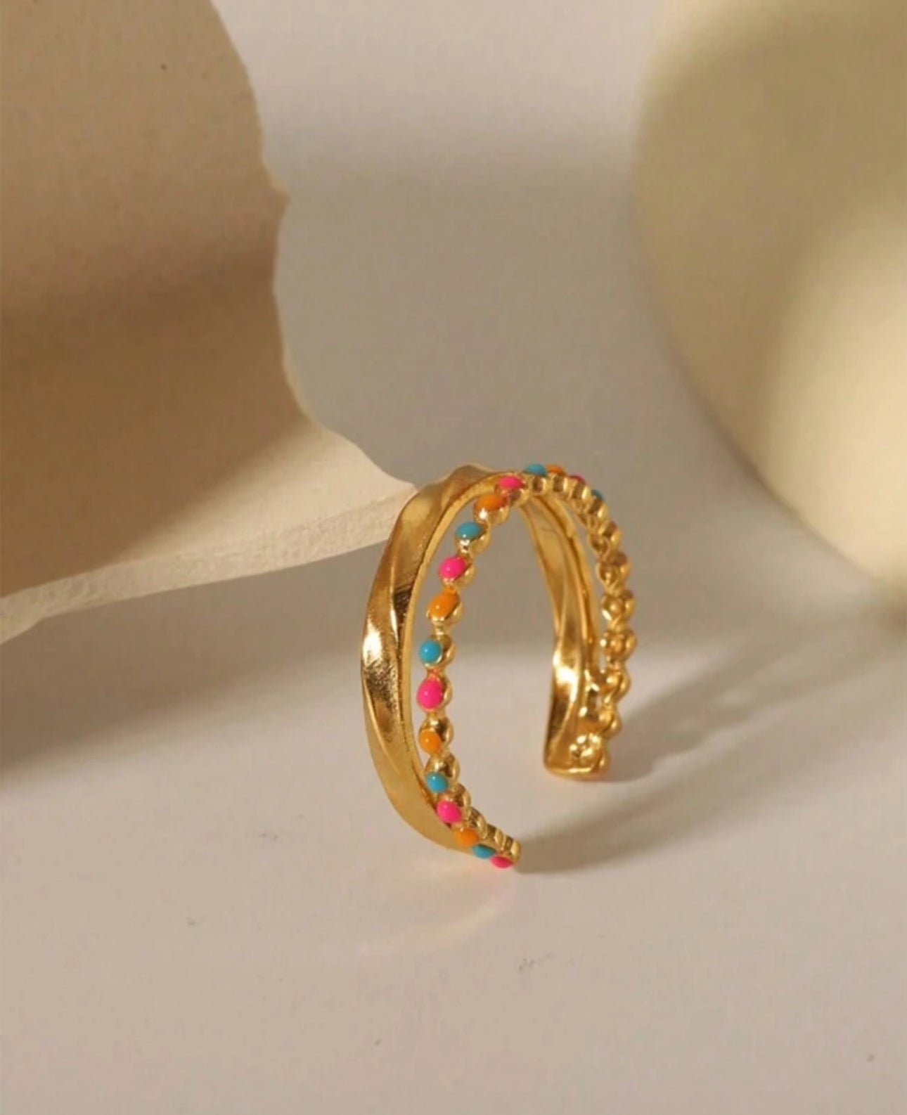 Retro Rainbow Aura Ring