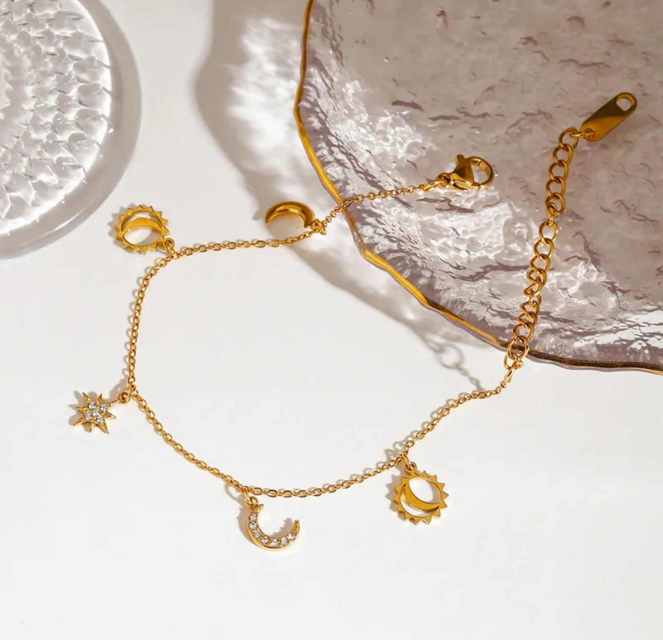 Moon & Star Charm Bracelet