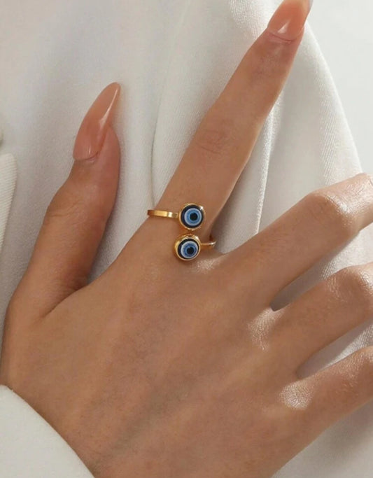 Blue Evil Eye Ring