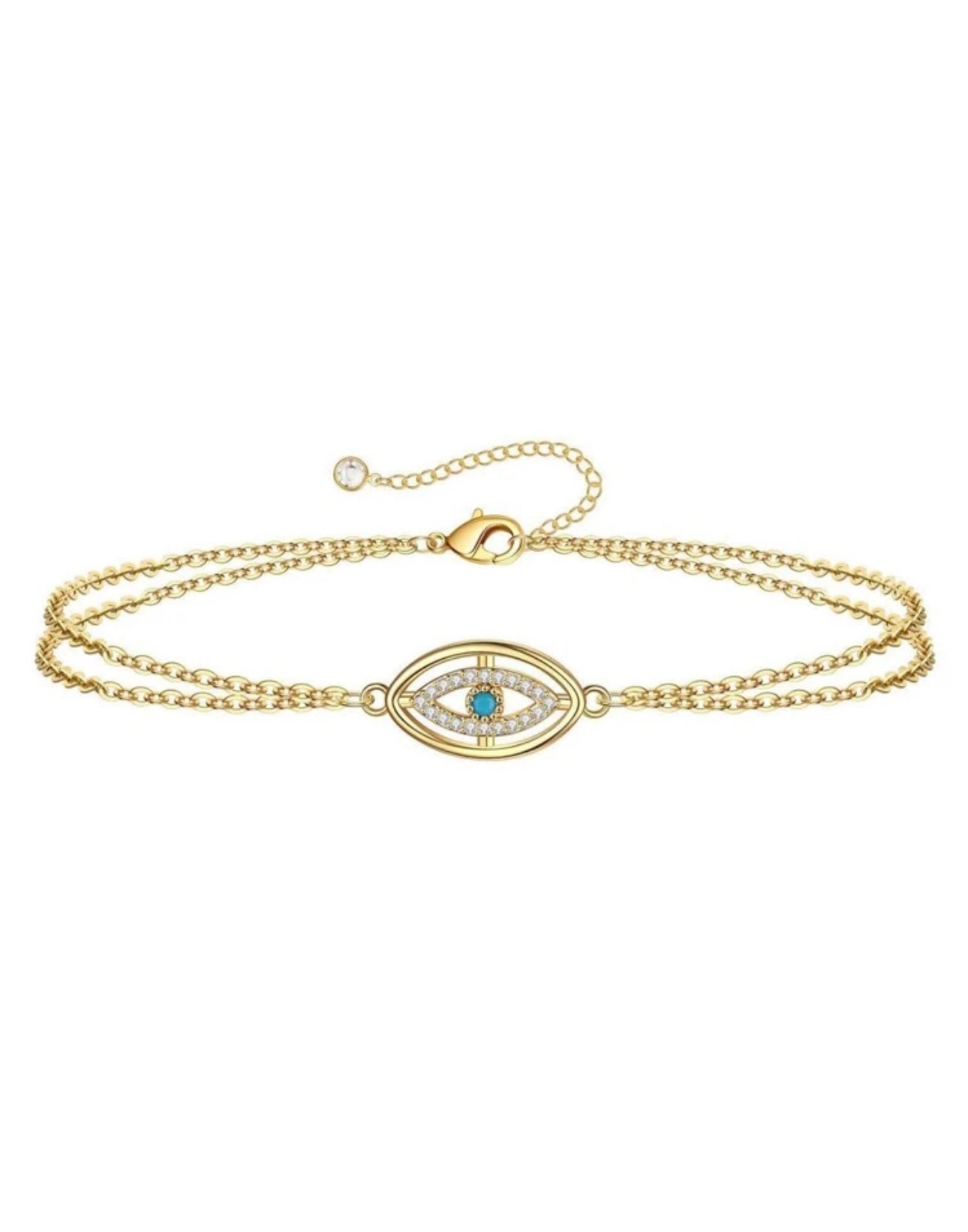 Rhinestone Eye Pendant Bracelet