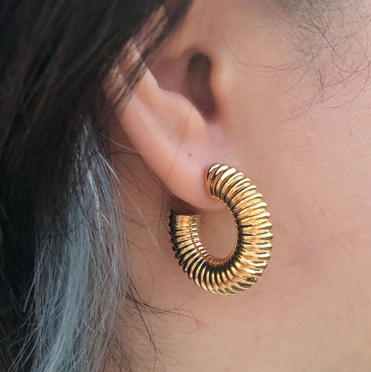 Textural Hoop Earrings