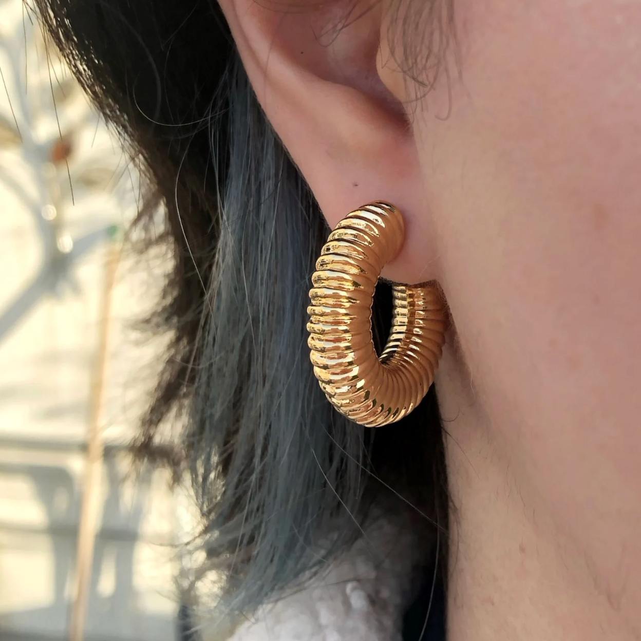 Textural Hoop Earrings