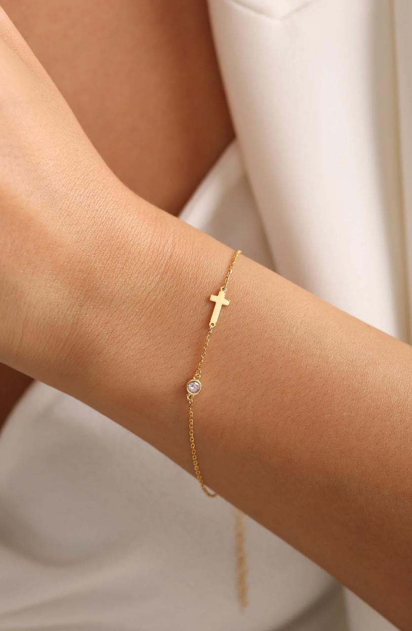 Crystal Cross Bracelet