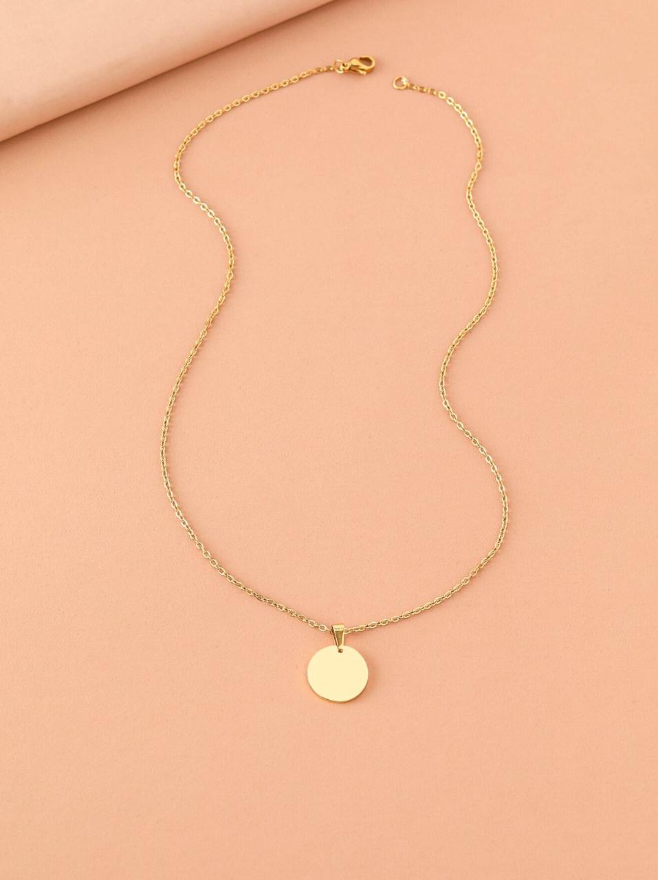 Golden Coin Charm Necklace