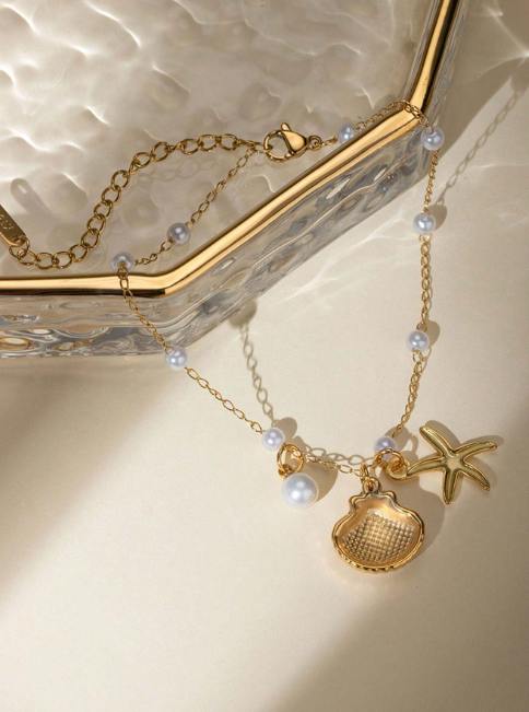 Oceanic Pearl Charm Anklet