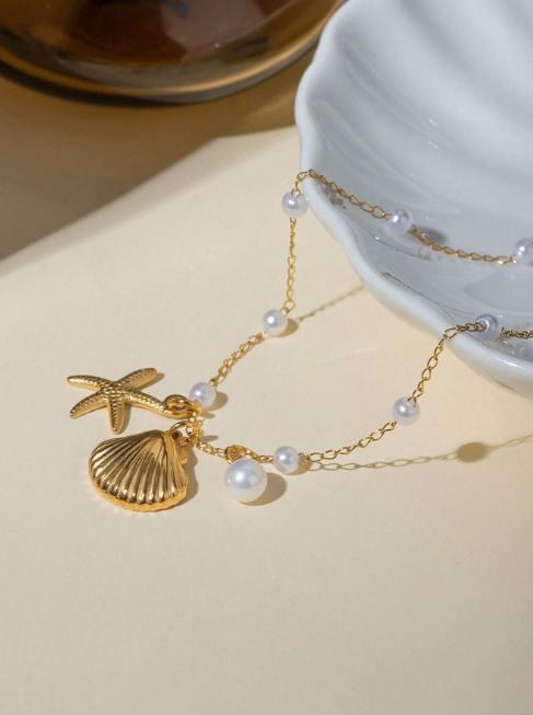 Oceanic Pearl Charm Anklet