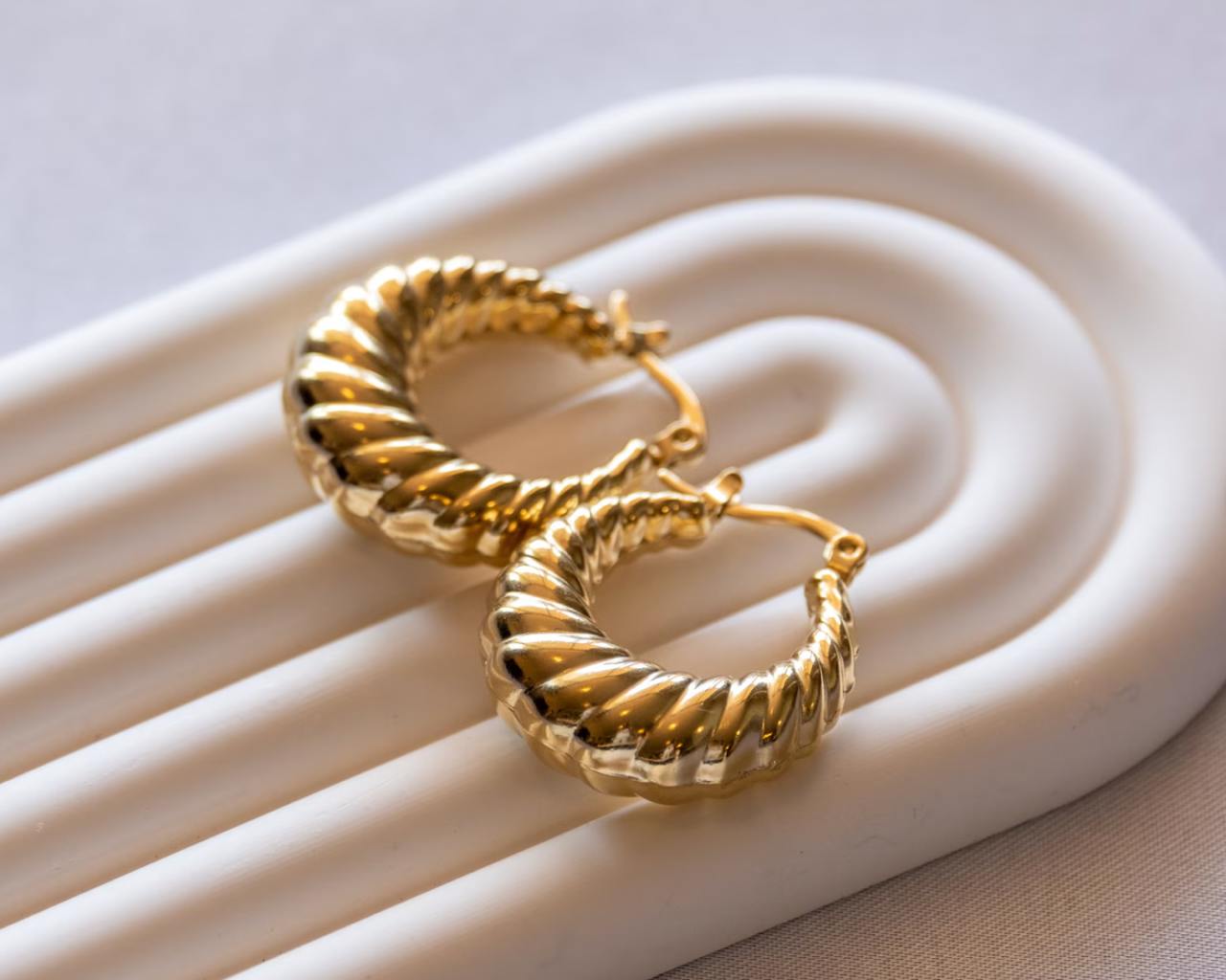 Golden Crescent Earrings