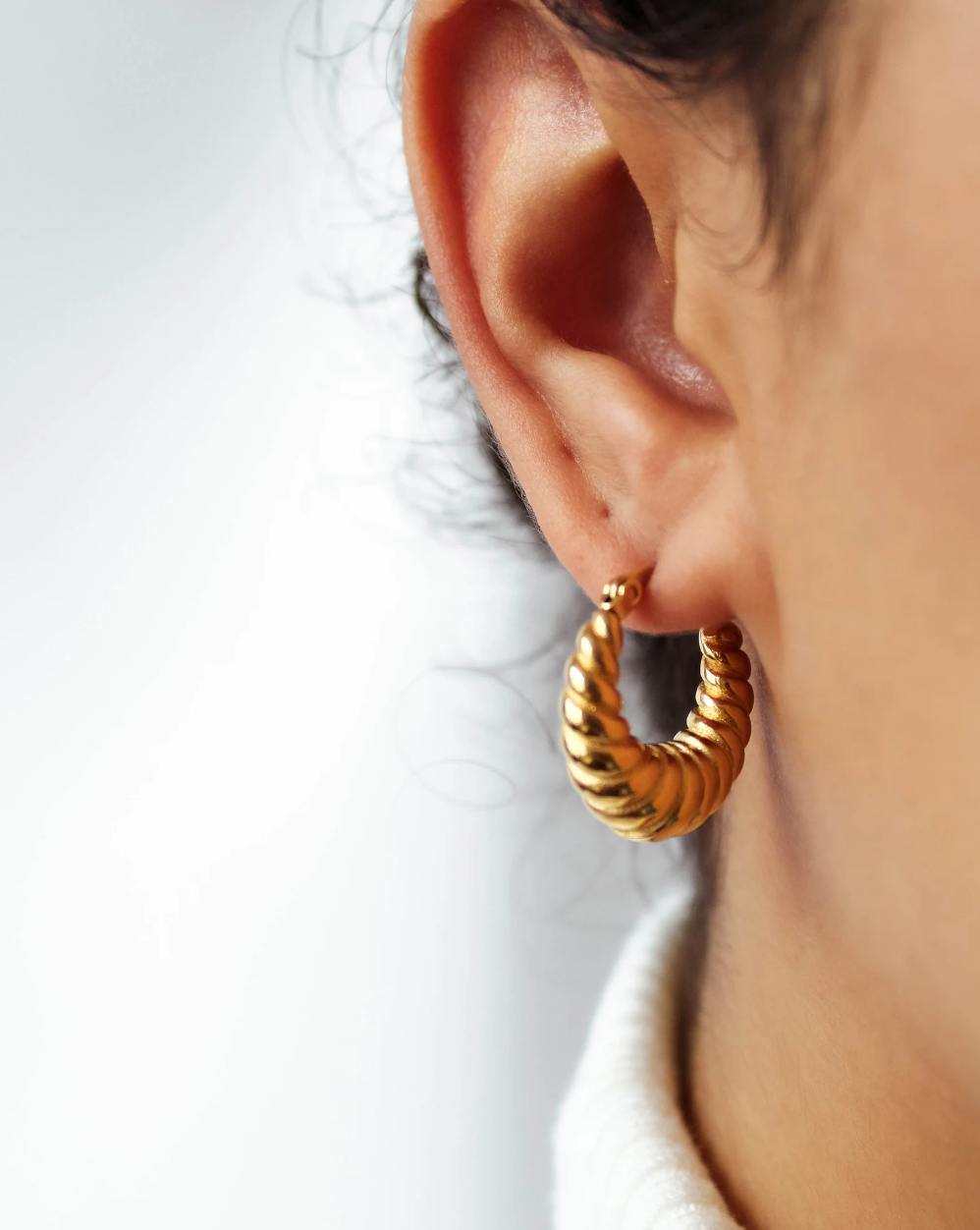 Golden Crescent Earrings