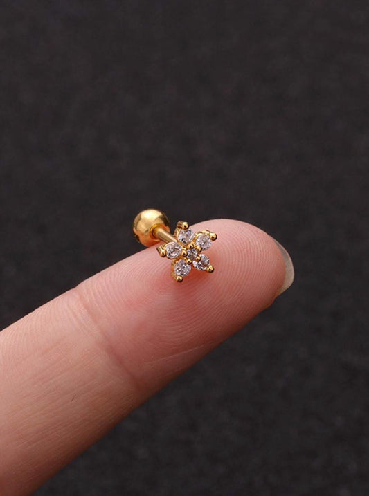 Zirconia Flower Studs