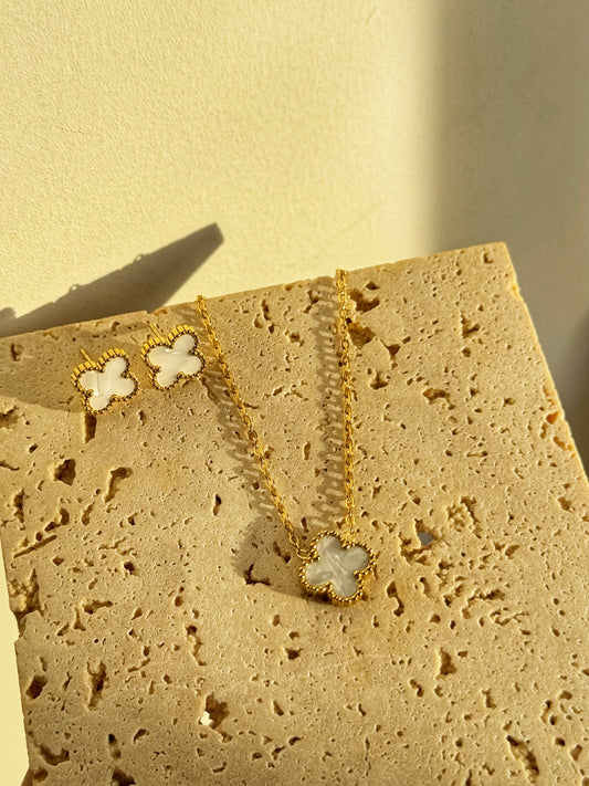 Van-Cleef Clover Necklace Set