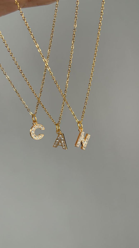 Zirconia Initial Necklace