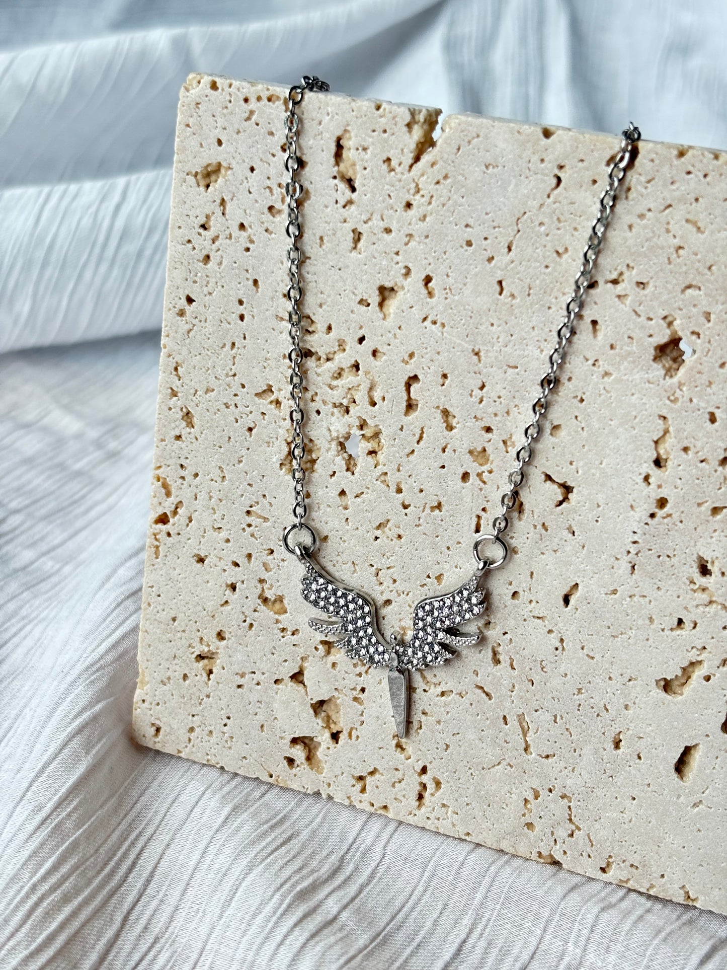 Celestial Crystal Wings Pendant