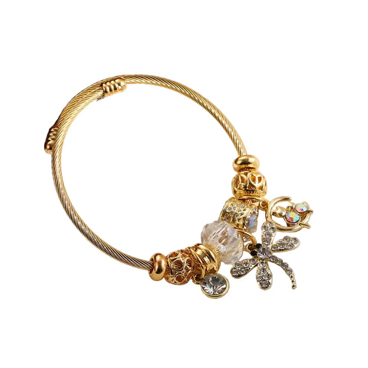 Golden Whimsy Charm Bangle