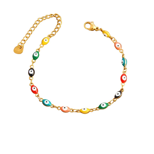 Coloured Evil Eye Bracelet