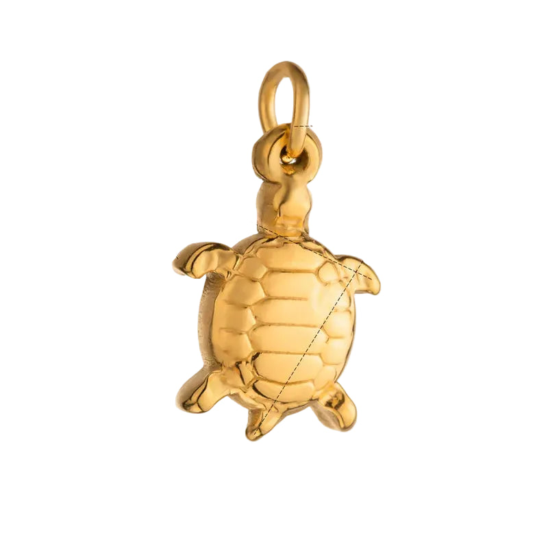 Golden Tortoise Charm