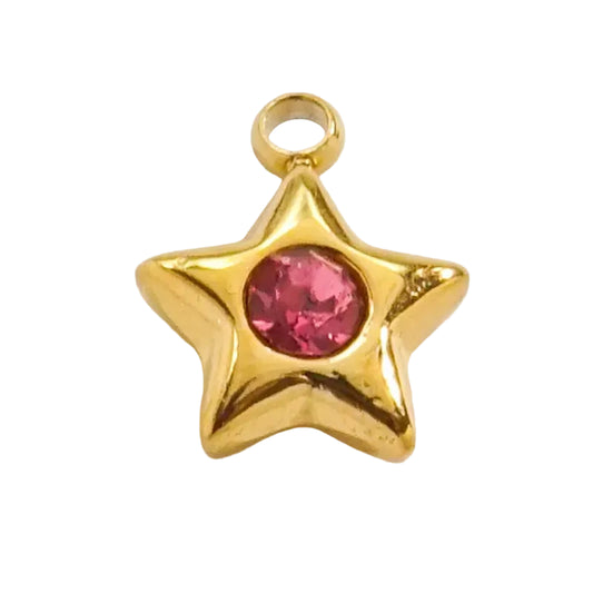 Rosy Star Charm