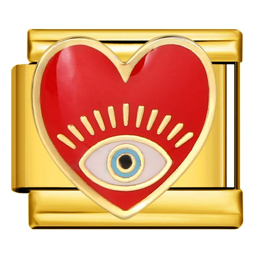 Evil Eye Heart Italian Charm