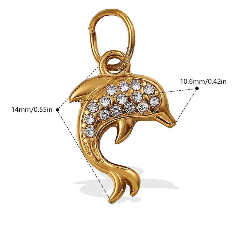 Crystal Dolphin Charm