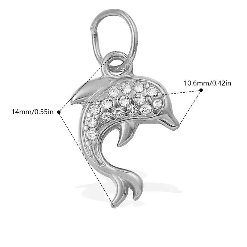 Crystal Dolphin Charm