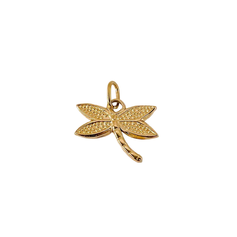 Golden Dragonfly Charm