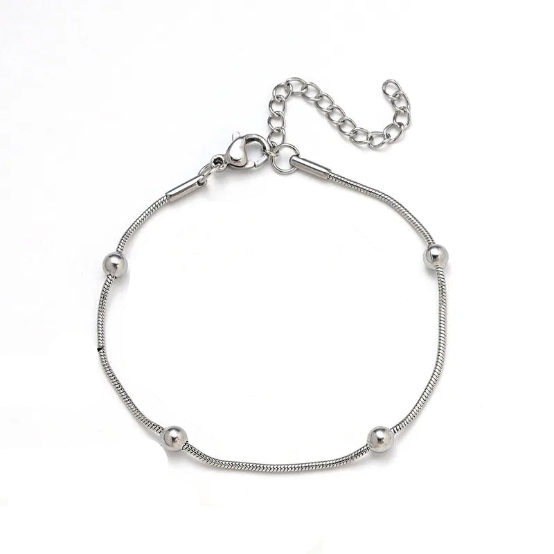 Beaded Snake Chain Bracelet
