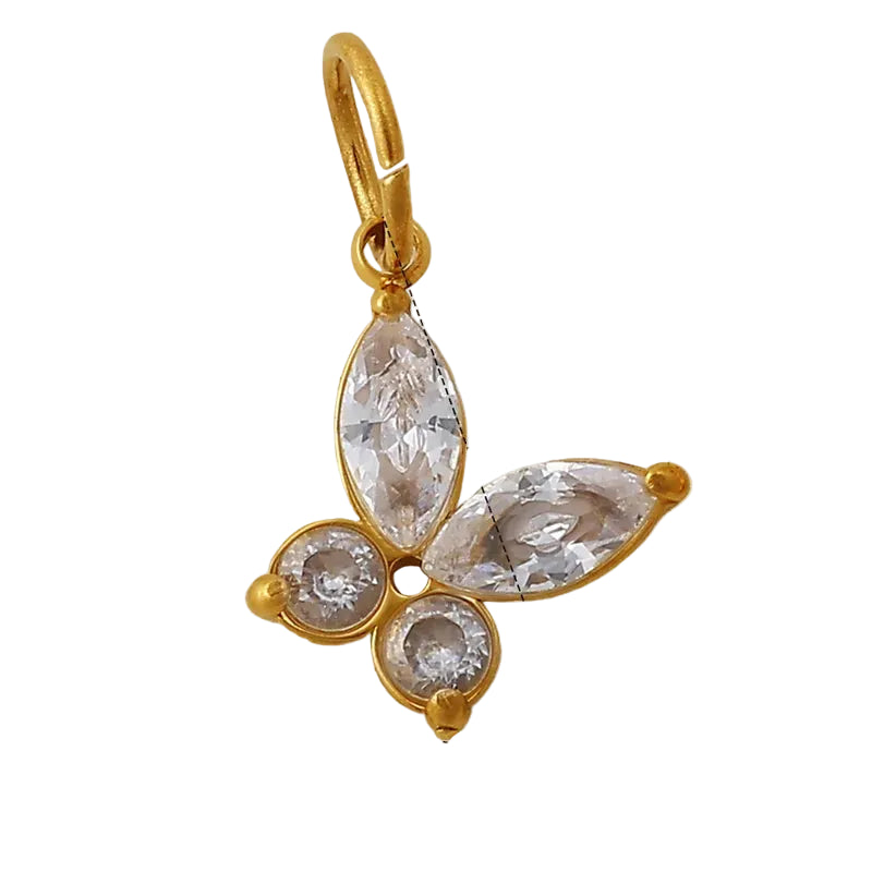 Crystal Butterfly Charm