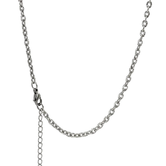 Cross Embossing Chain Necklace
