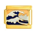 Ocean Wave Italian Charm