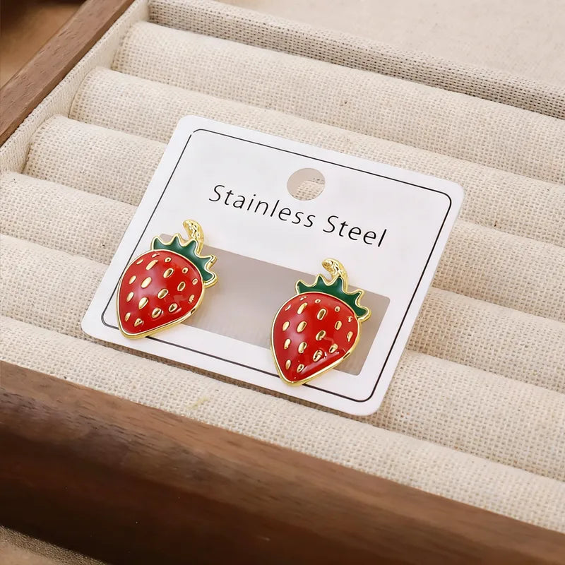 Strawberry Kiss Studs