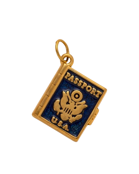 Blue Passport Keepsake Charm