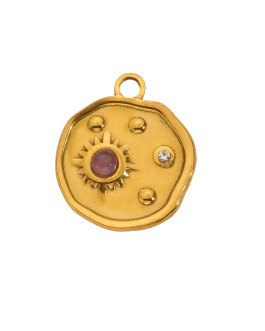 Amethyst Sun Talisman Charm