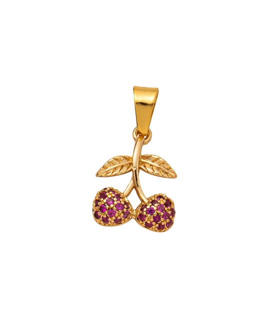Amethyst Cherries Charm