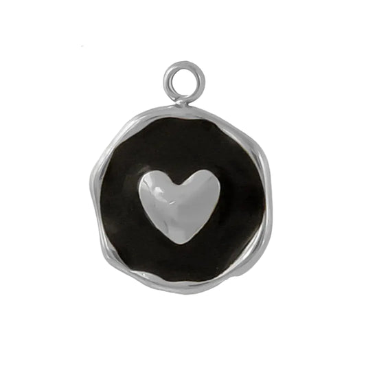 Midnight Heart Charm